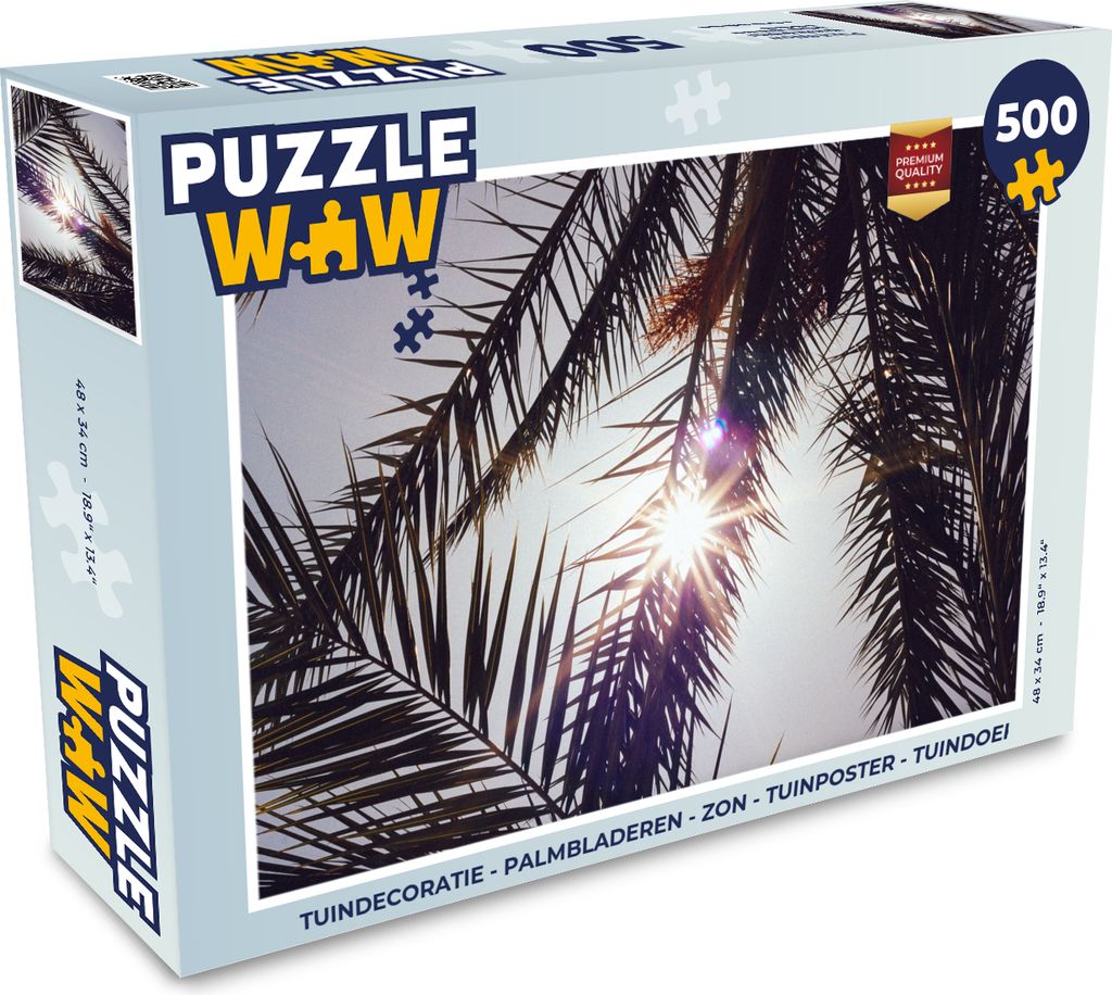 MuchoWow Puzzle 500 Teile Palmwedel - Sonne - Sommer - 500 Teile - Kinder - Selberbauen - Puzzlespiele