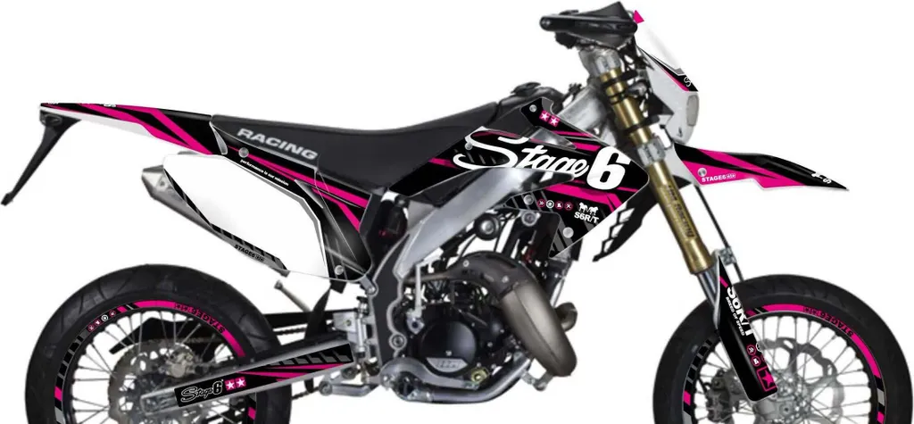 Kit Autocollant Stage6 Rose pour Honda HM 50 - Graphismes Haute Qualité