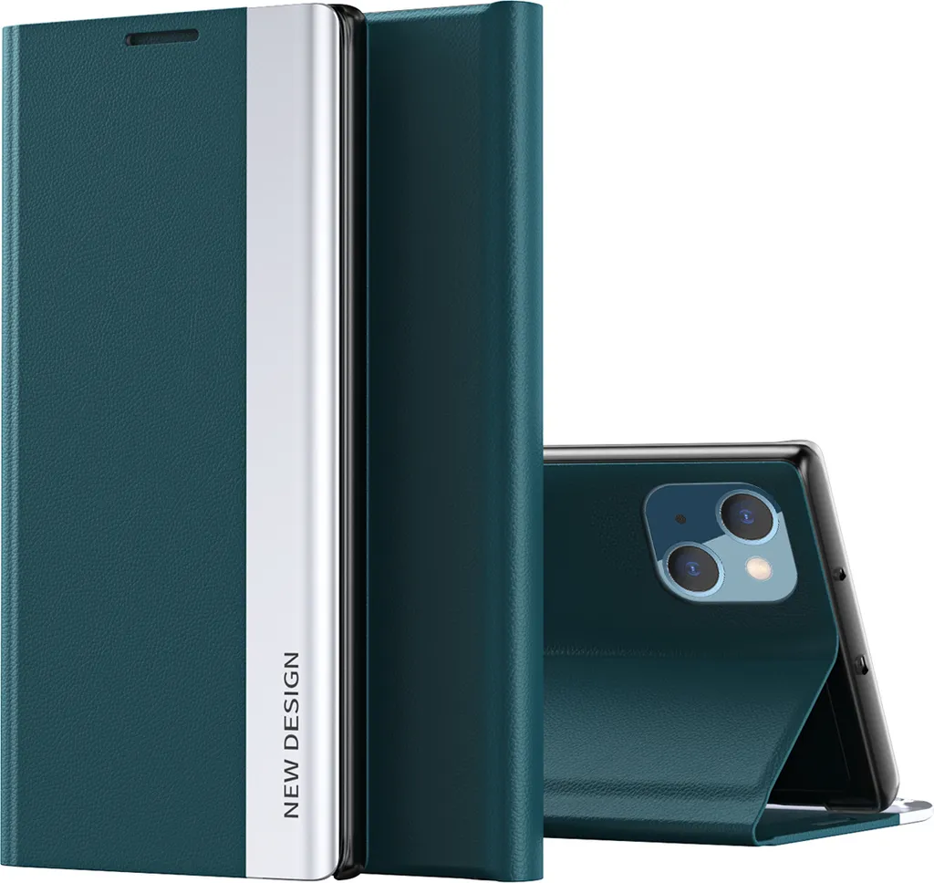 Cover per iPhone 15 Pro Cover a Libro Custodia in Pelle PU con Silicone TPU, Antiurto Flip Caso Portafoglio Magnetica Cover per iPhone 15 Pro, Verde
