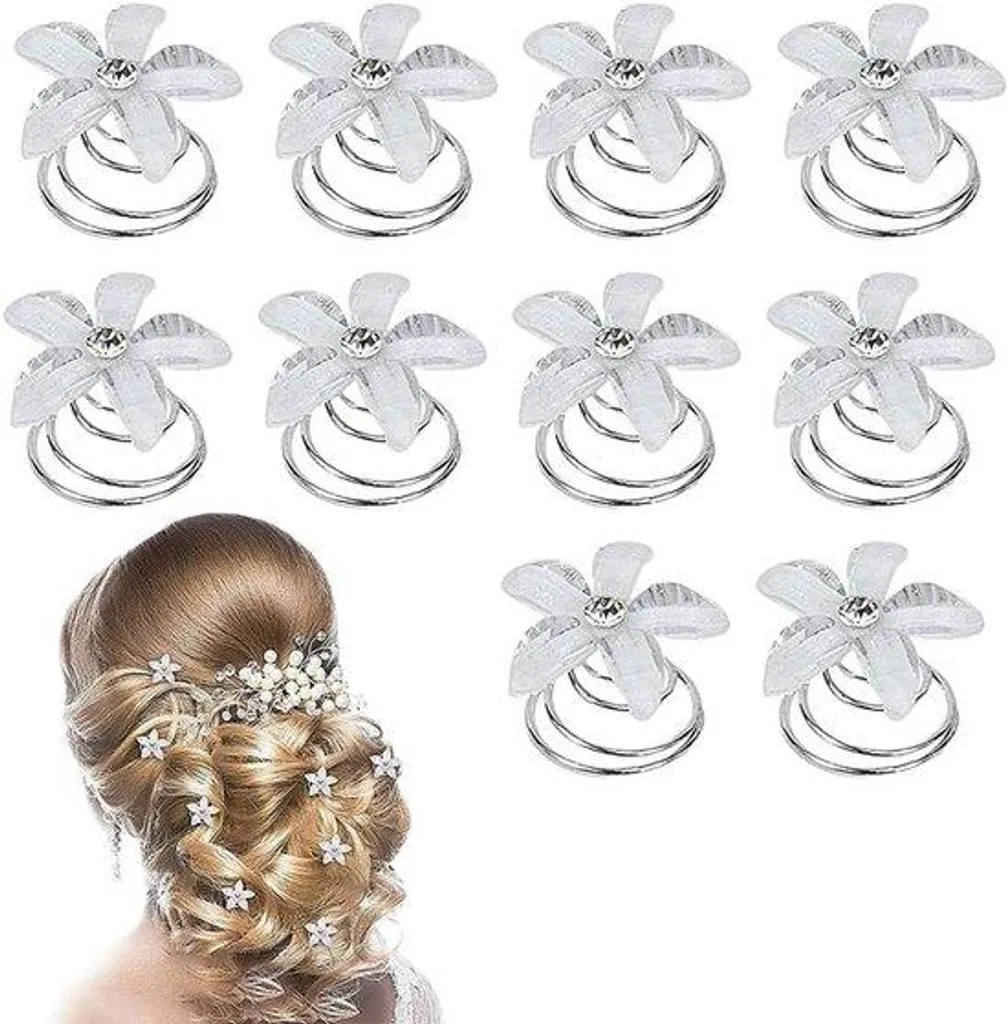 Barrettes lumineuses à LED blanches pour mariée - Éclat longue durée
