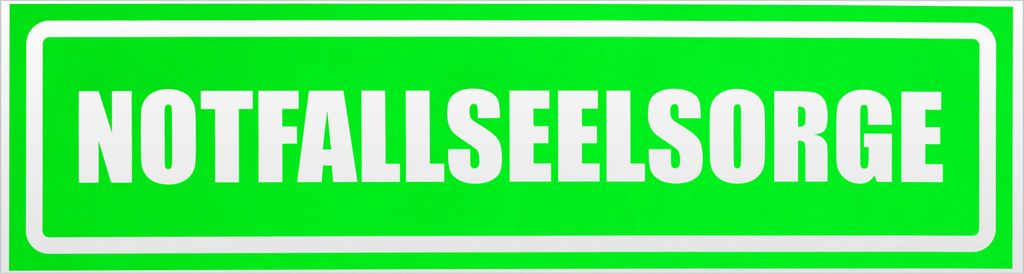 Kiwistar Notfallseelsorge invertiert Magnetschild Schild magnetisch - 60cm Neongrün - Magnetfolie für Auto PKW Kfz