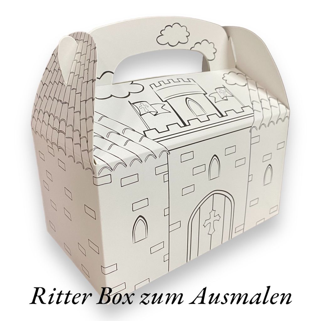 Ritterburg Geschenkboxen zum ausmalen 6 Stück von Palandi