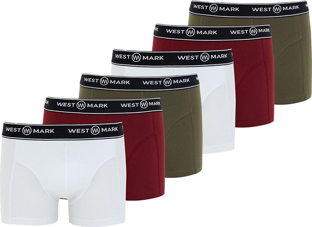 Westmark London 6er Pack Atlas Retro Short / Pant Mit Logo und Schriftzug, Idealer Materialmix aus Baumwolle und Elasthan, Perfekte Passform
