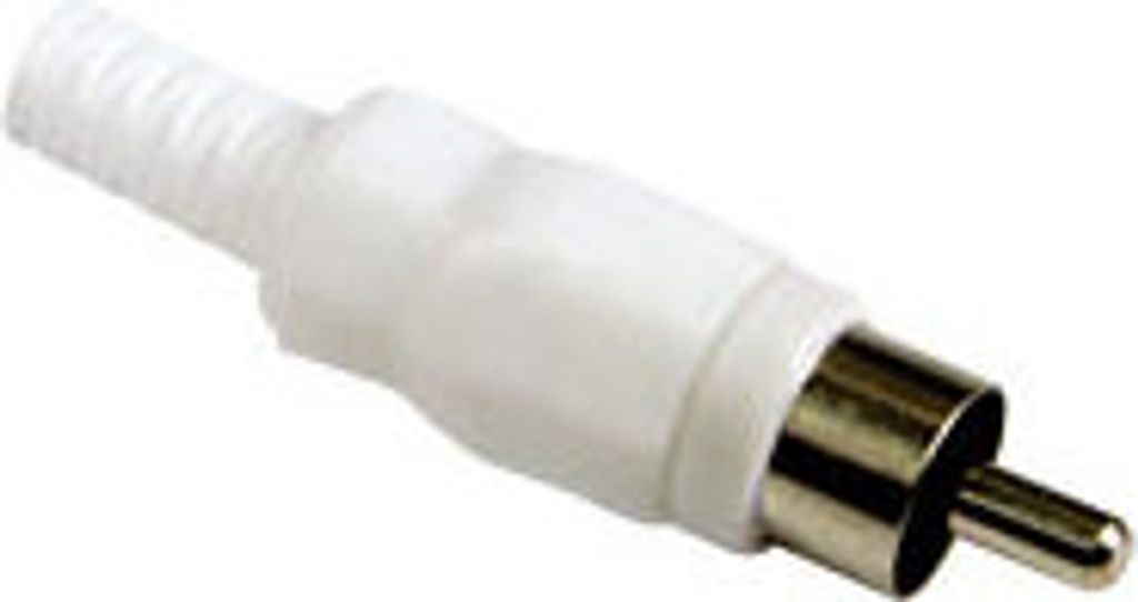Cinchstecker, Kunststoff, weiß