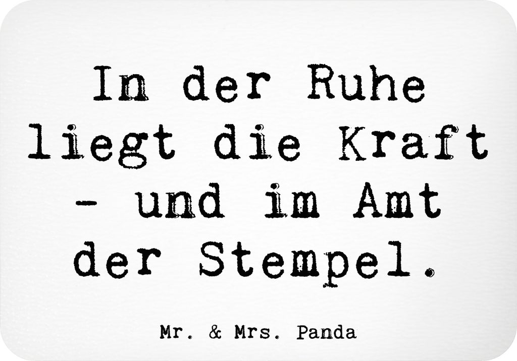 Mr. & Mrs. Panda Kühlschrankmagnet Spruch Beamtin Kraft - Weiß - Geschenk, Anerkennung, Verantwortung, Geschenke für Berufstätige, Humor, perso...