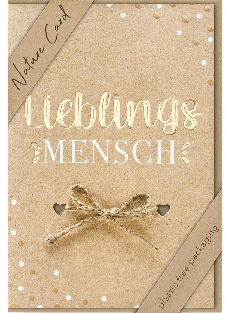 bsb - Lieblingsmensch Karte - Kraftpapier - Karte mit Produktbild 