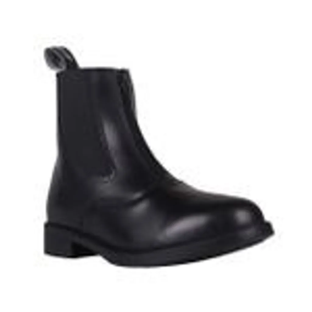 Bottines en cuir QHP Manilla - Boots d'équitation avec zip frontal noir