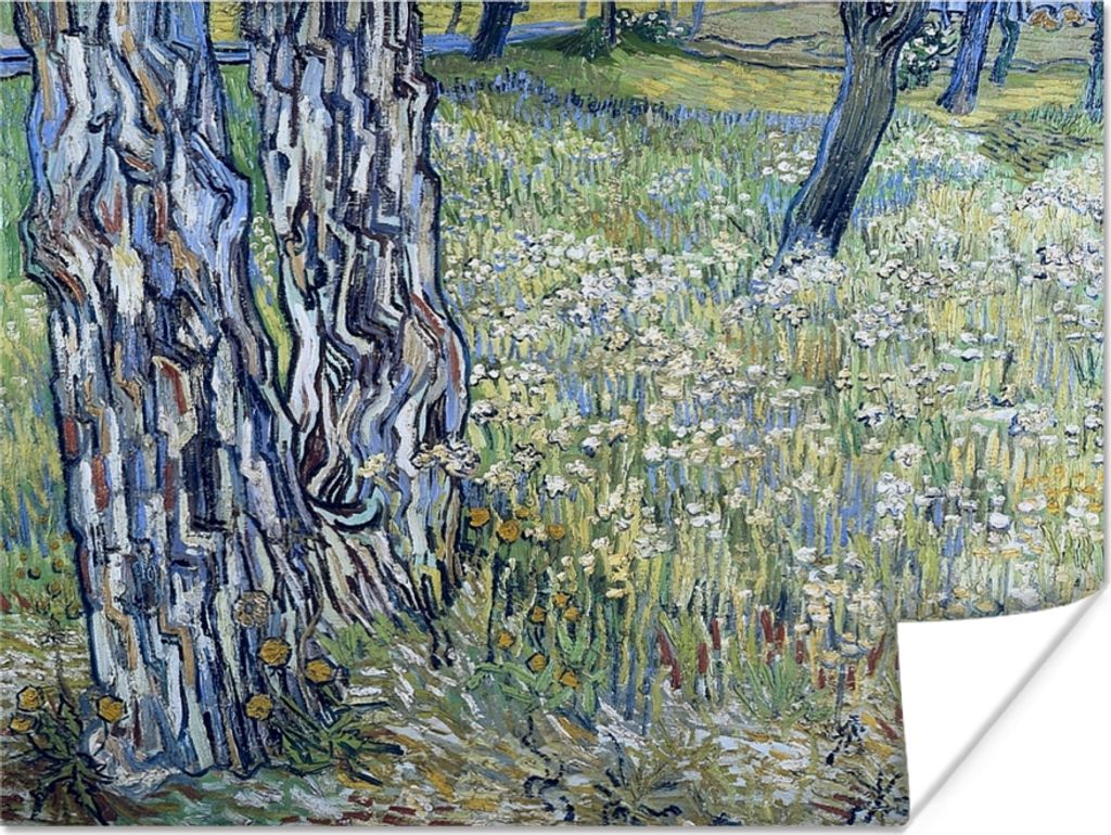 MuchoWow Poster Baumstämme im Gras - Vincent van Gogh 160x120 cm - Foto Plakat