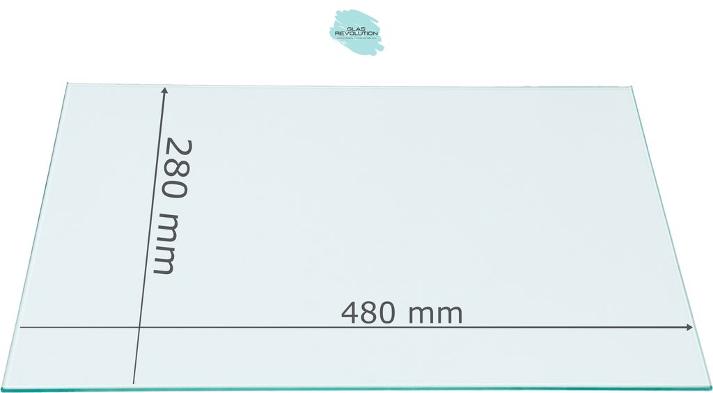 Kühlschrank Einlegeboden Klarglas Glas Ersatzscheibe 48,5x31,0 cm 