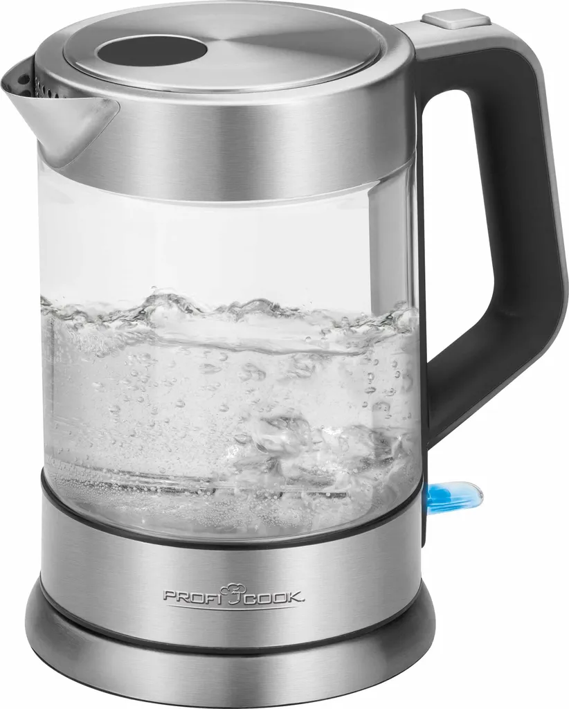 Bouilloire Électrique Design en Verre Transparent et Inox 2200 Watts