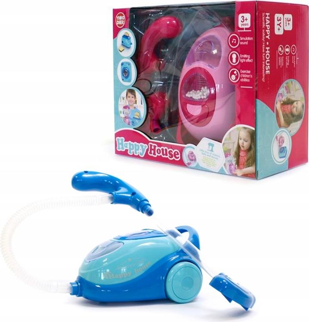 Kinderstaubsauger mit Licht & Sound - Realistisches Haushaltsspielzeug Batteriebetrieben