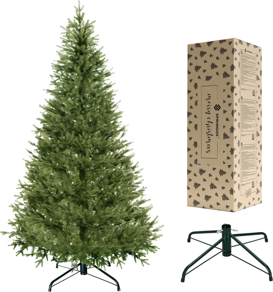 Sapin de Noël artificiel réaliste 220 cm pour décoration salon Premium