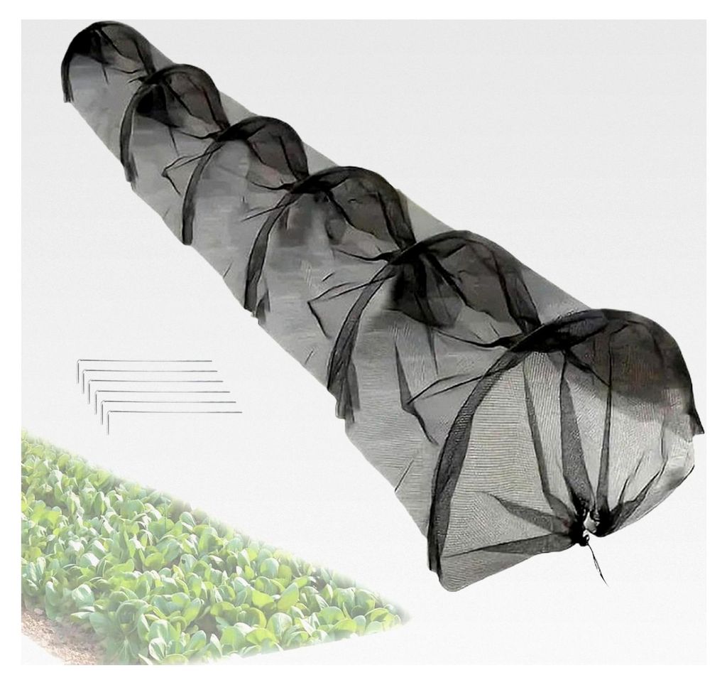 Pflanztunnel Netz, Pflanztunnel Bögen, Gartentunnel für Beete, Gartennetz, Anbau-Abdeckung, Frostschutz für Pflanzen, Gewächshaus, Landwirtscha...