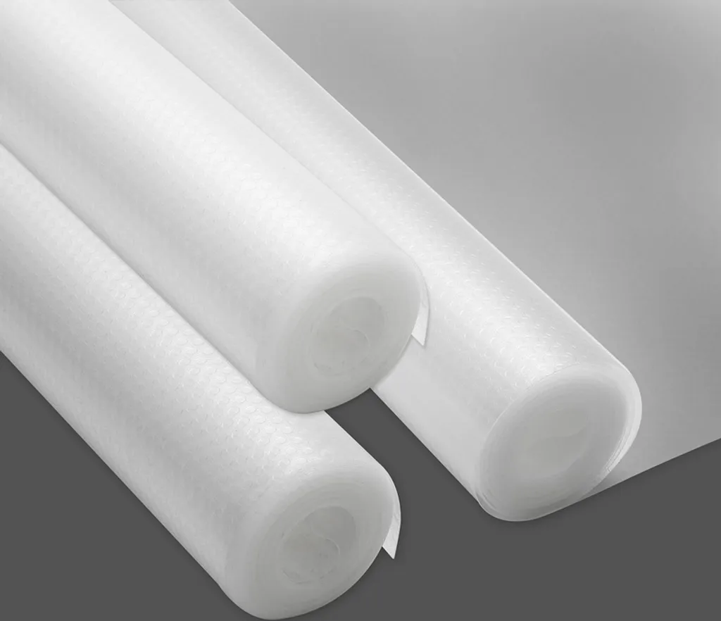 Set di 3 tappetini per cassetti Jopassy: tappetino antiscivolo tagliato a misura 500 x 45 cm, bianco trasparente