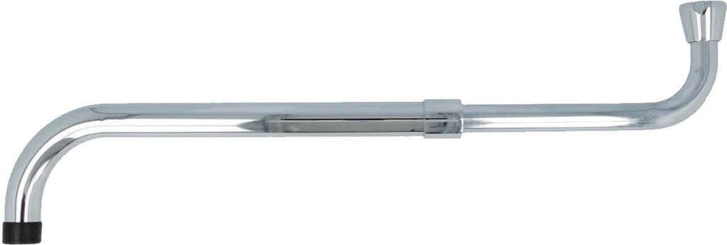 tecuro S-Auslauf ausziehbar 350 - 600 mm für Wand-Armaturen, Messing verchromt