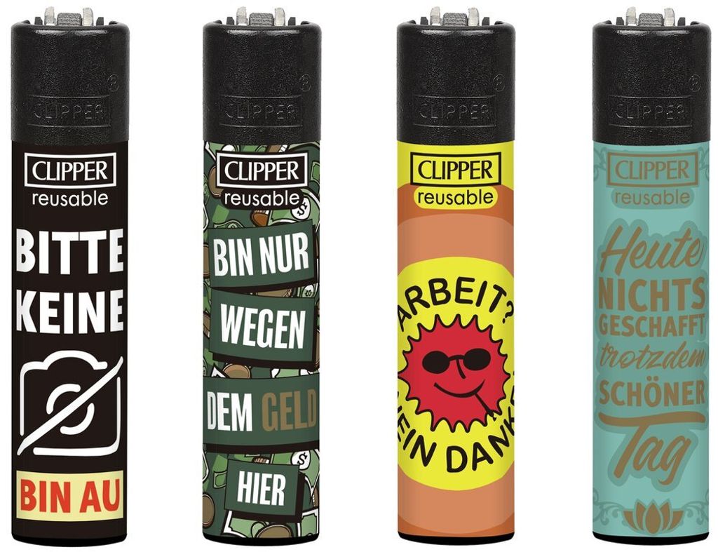 Clipper Feuerzeug 4er Set Anti Arbeit