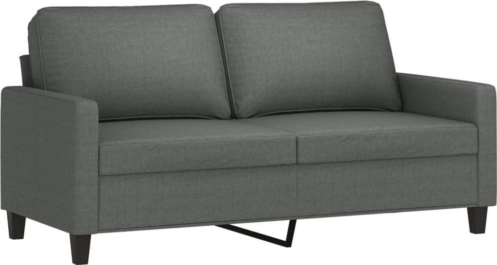 vidaXL 2-Sitzer-Sofa Dunkelgrau 140 cm Stoff Produktbild 