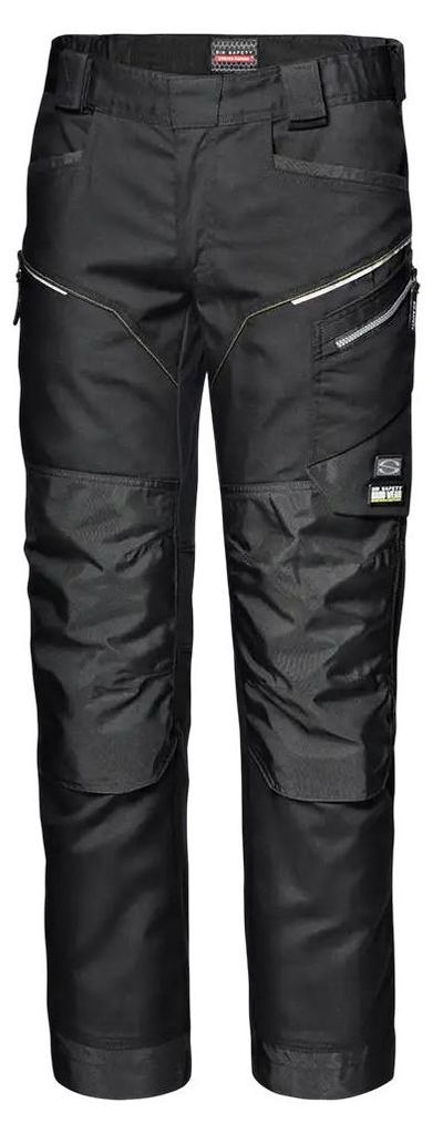 Sir Safety Herren Arbeitshose Stretch Canvas mit 4 Wege Stretch und Kniepolstertaschen, 44, Schwarz