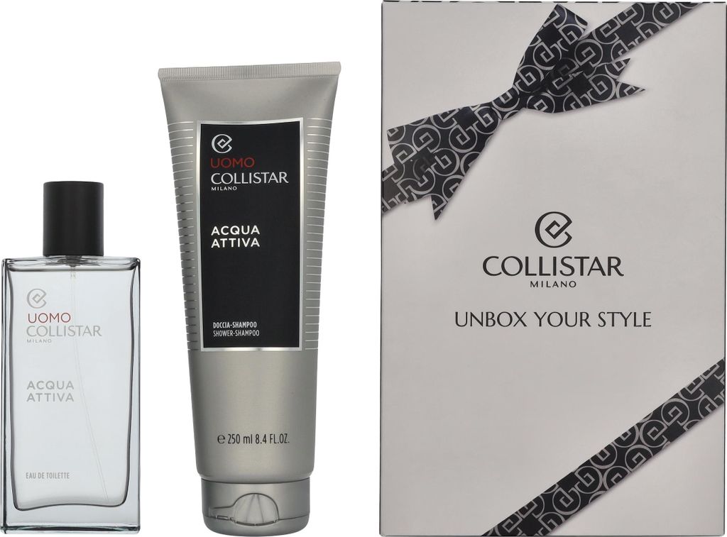 Collistar Uomo Acqua Attiva Giftset Acqua Attiva Edt Spray 100 ml / Acqua Attiva Shampoo 250 ml 350 ml