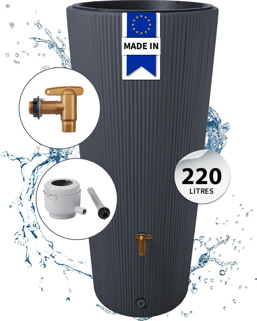 4rain VASO 2in1 DECOR réservoir d’eau de pluie 220 litres Image du produit 