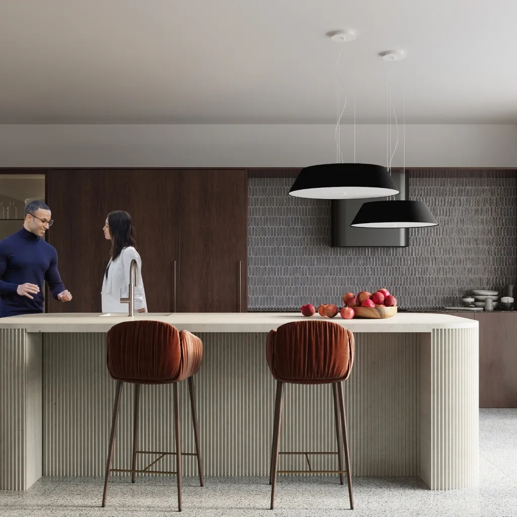 Suspension plafonnier VEGA 60 noir design moderne 5 ampoules E27