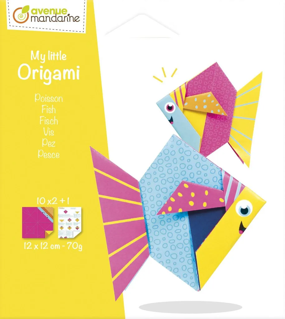Avenue Mandarine Mon petit Origami Poisson OR510C - 20 Feuilles 12x12 cm