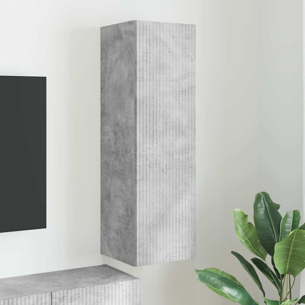 Maison Exclusive - TV-Wandschrank Beton 30 x 31 x 100 cm Holzwerkstoff
