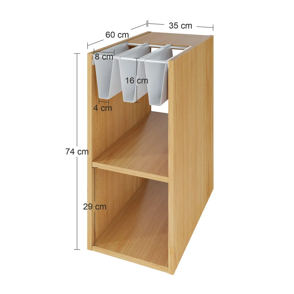Étagère Fulda 60 cm - Solution Gain de Place pour Petits Espaces Blanc