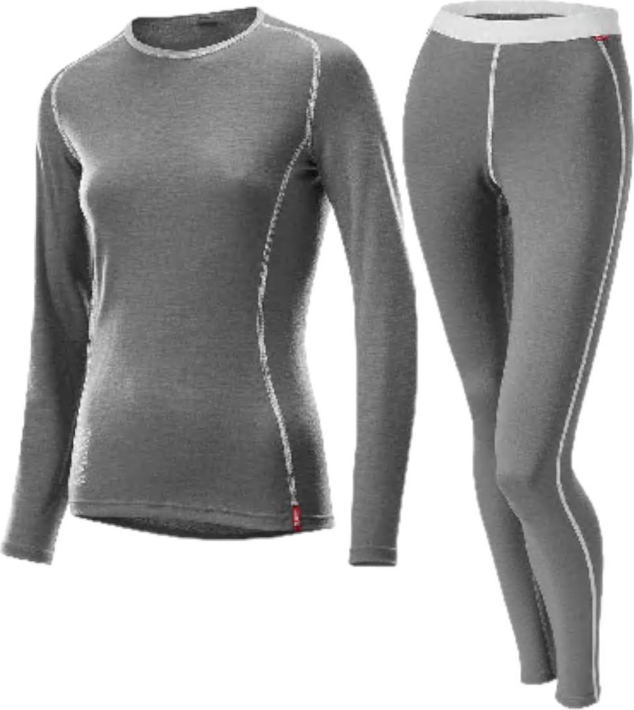 LÖFFLER Damen Set Shirt und Hose Lang Transtex Warm grau 40