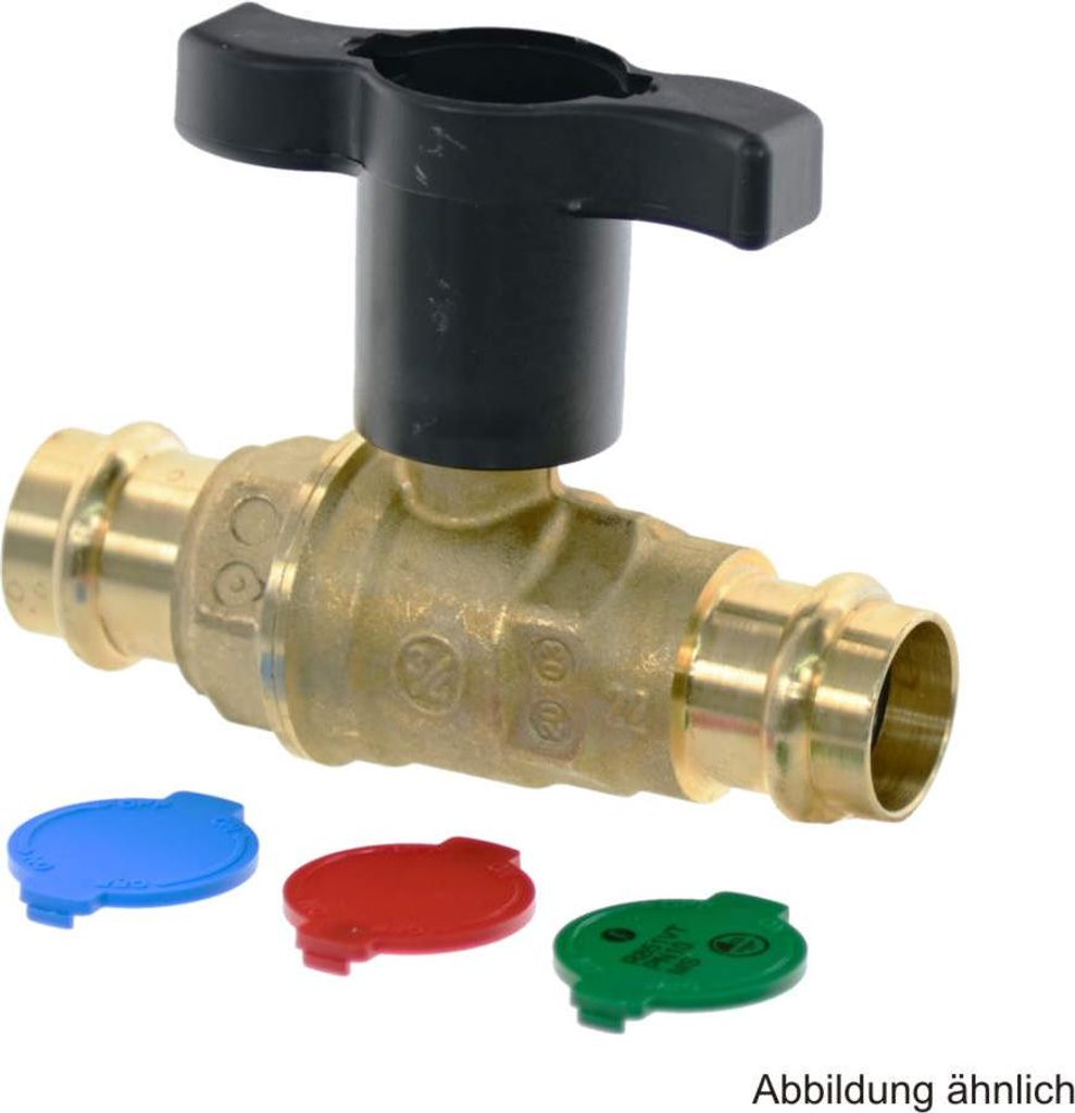 Kugelhahn mit beidseitigem Pressanschluss, 18 mm