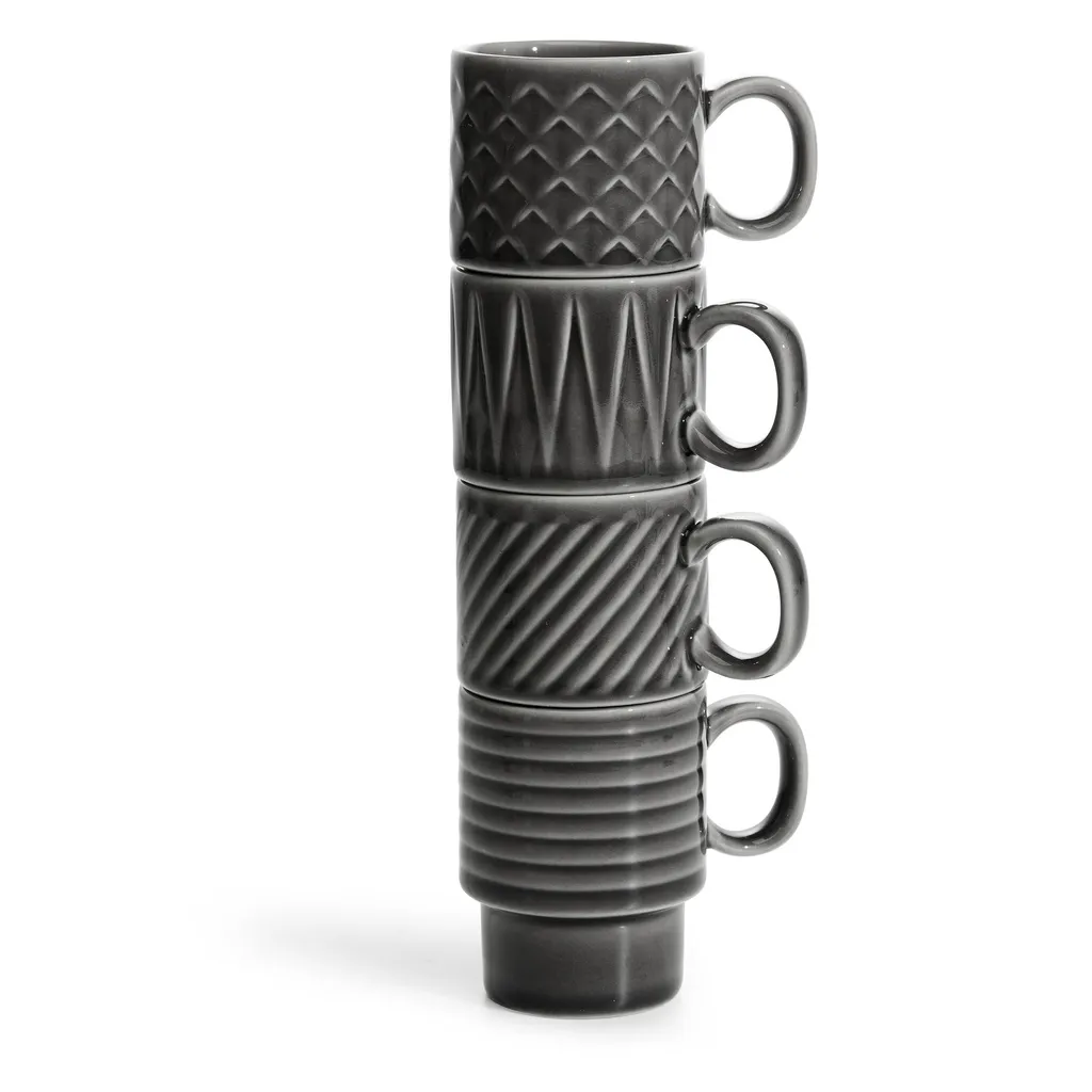 Set Tazzine Caffè Gres 4 Pezzi 10cl | Eleganza Opaca e Resistente