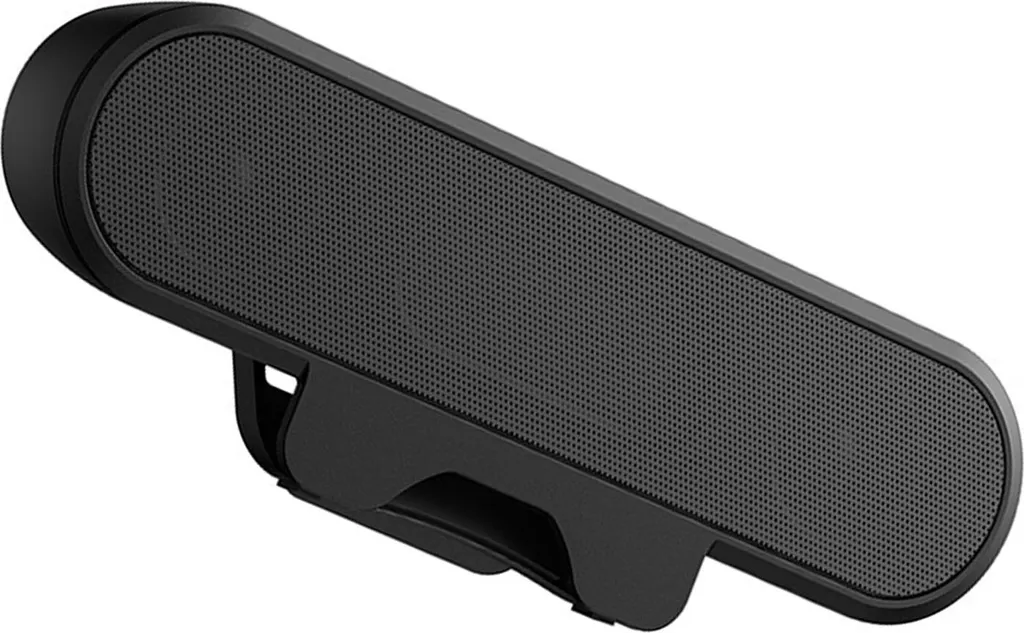 Haut-parleur PC USB filaire noir stéréo HD à fixer sur écran - Modèle X1 - 2