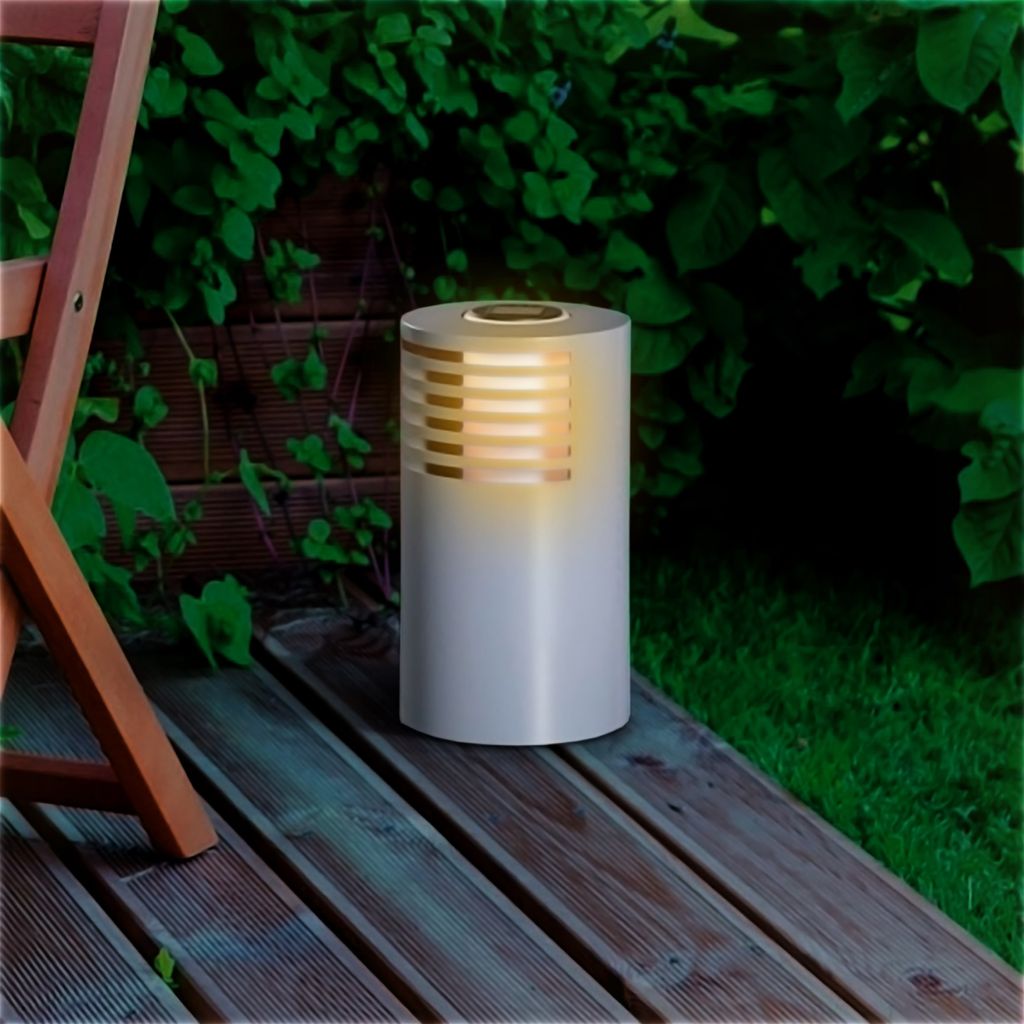 Solar LED Wegeleuchte - ca. Ø 20 cm x 35 cm - Metall / Kunststoff Garten Leuchte