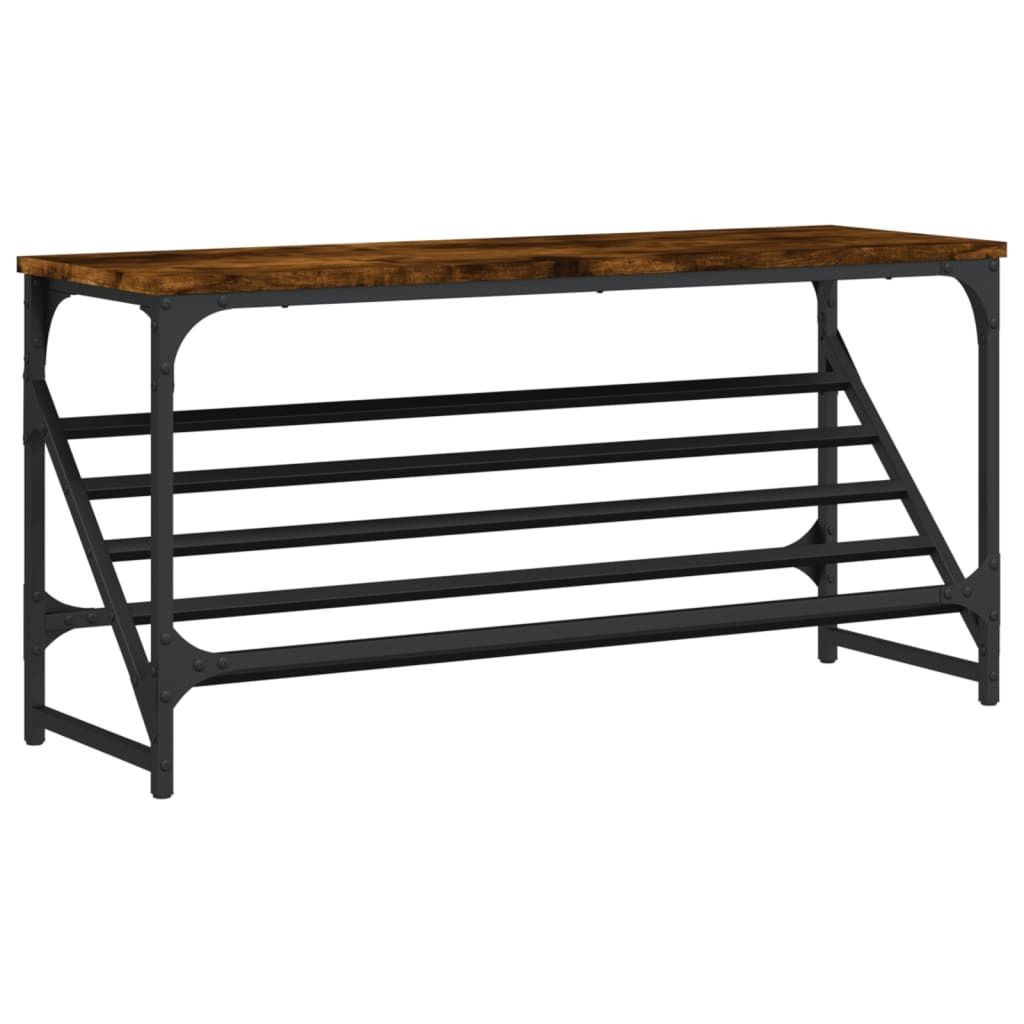 vidaXL Stojan na boty kouřový dub 90x30x45 cm odvozený Obrázek produktu 