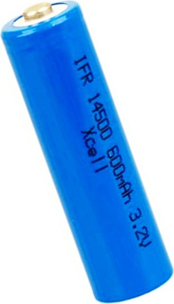 IFR 14500 Mignon AA 3,2V 600mAh erhöhter Pluspol Solarleuchte LiFePO4 Akku Li-Ion Xcell