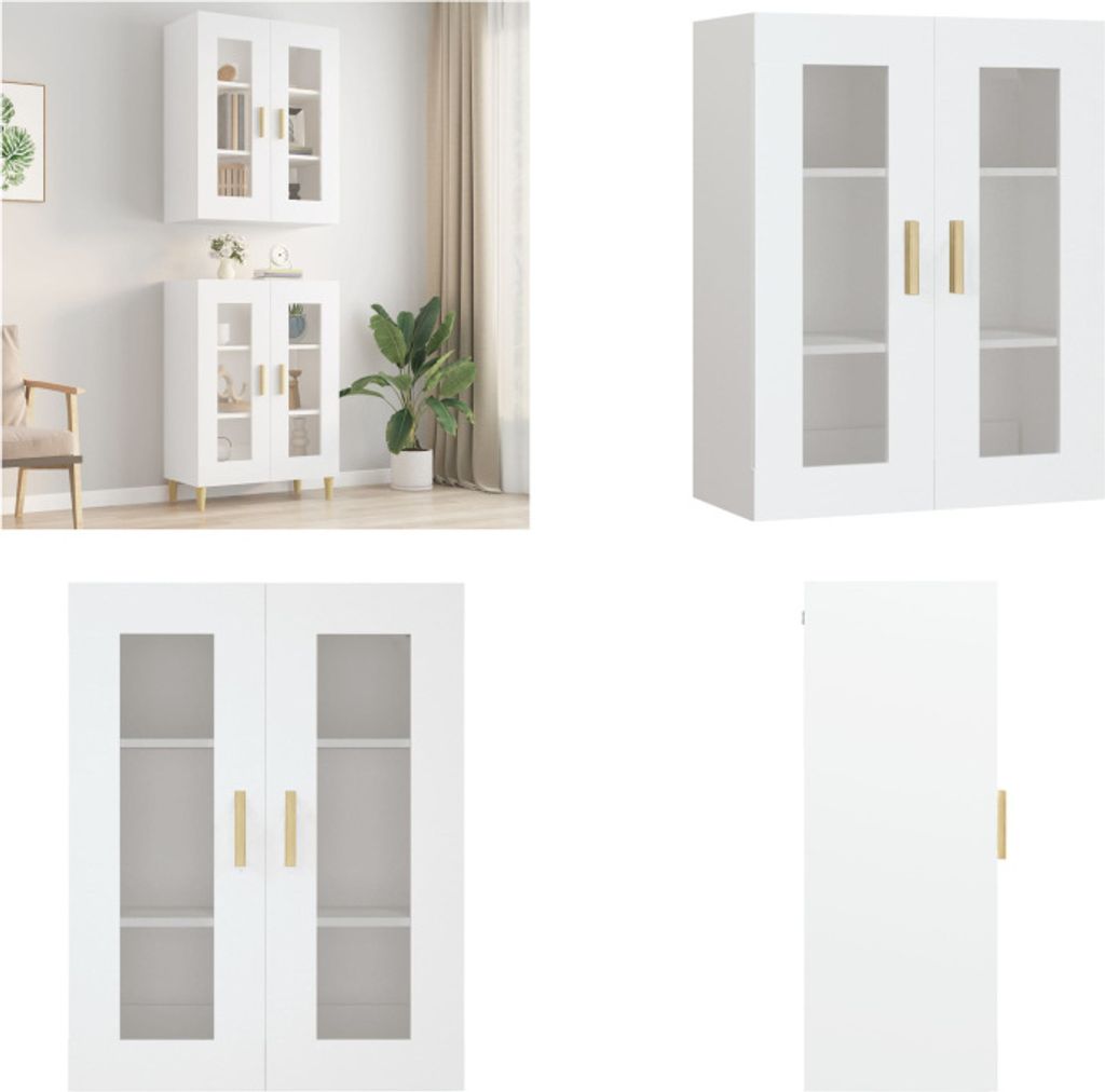 vidaXL Hängeschrank Weiß 69,5x34x90 cm - Hängeschrank - Hängeschränke - Wandschrank - Wandschränke