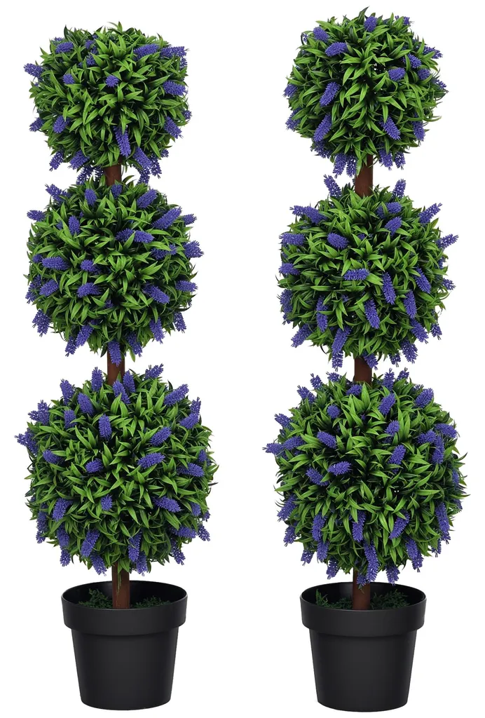 Décoration Intérieure : Lot de 2 Lavandes Artificielles de 110 cm