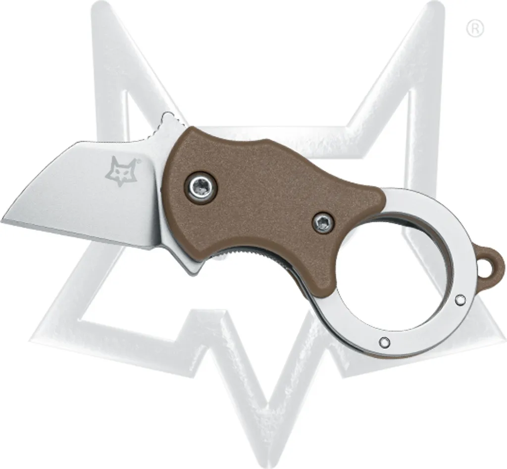 Couteau Mini-Ta Fox pliant en acier Inox 1.4116 avec finition sablée mat