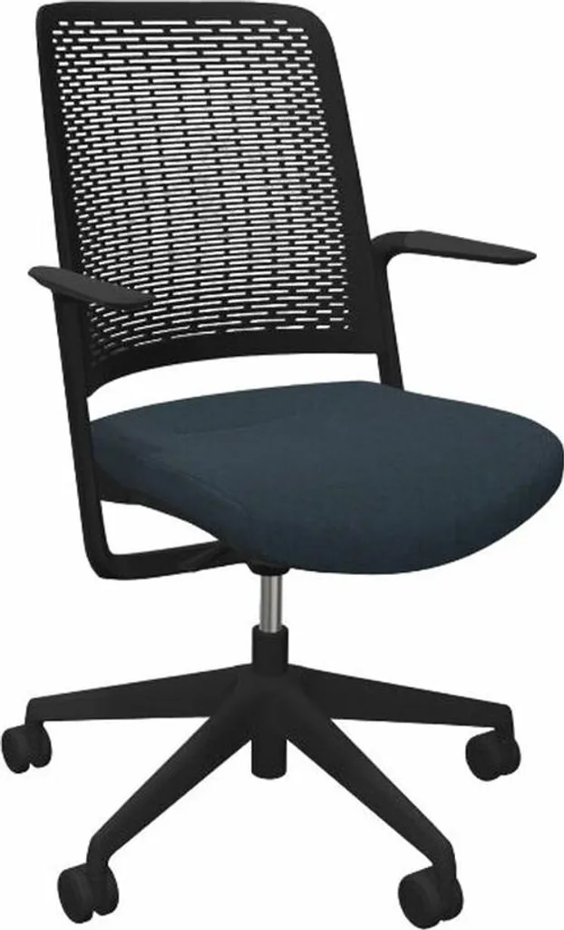 Chaise WithMe avec assise bleu blazer confortable et dossier pétrole