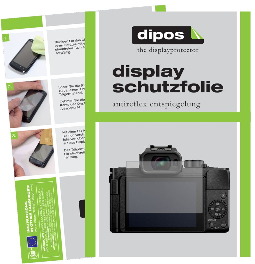 2x Schutzfolie für Panasonic Lumix DC-G110 matt Displayschutzfolie Folie Display Schutz dipos