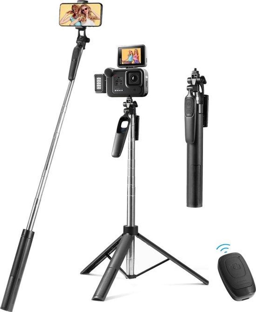 Selbstausklappbare Selfie-Stange mit Bluetooth-Fernbedienung und Stativfunktion