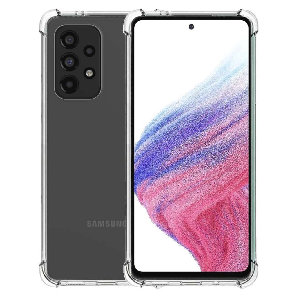 Smartphonica TPU Hartschalenetui für Samsung Galaxy A53 5G stoßfest transparent