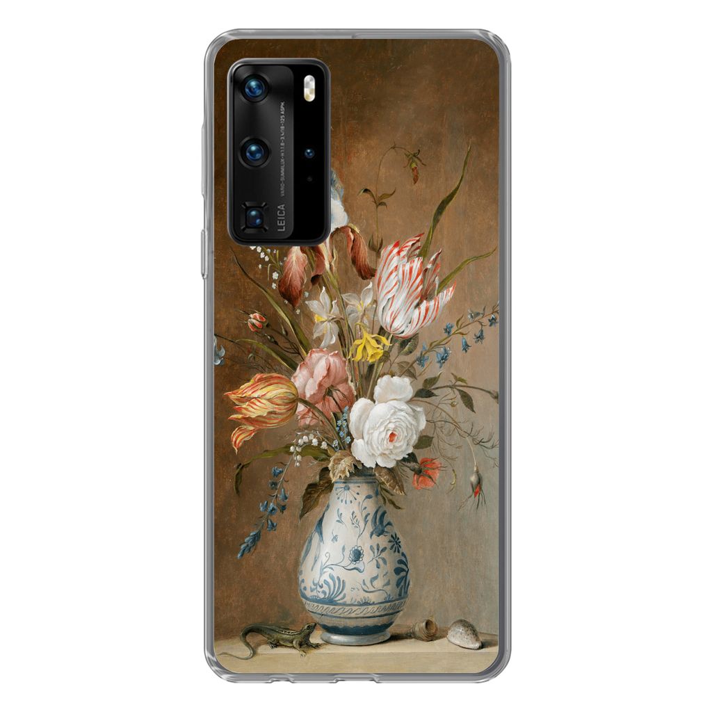 MuchoWow Handyhülle Schutzhülle Hülle für Huawei P40 Pro Stilleben mit Blumen - Alte Meister - Malerei Silikon Softcase Handy Hülle - Schutz