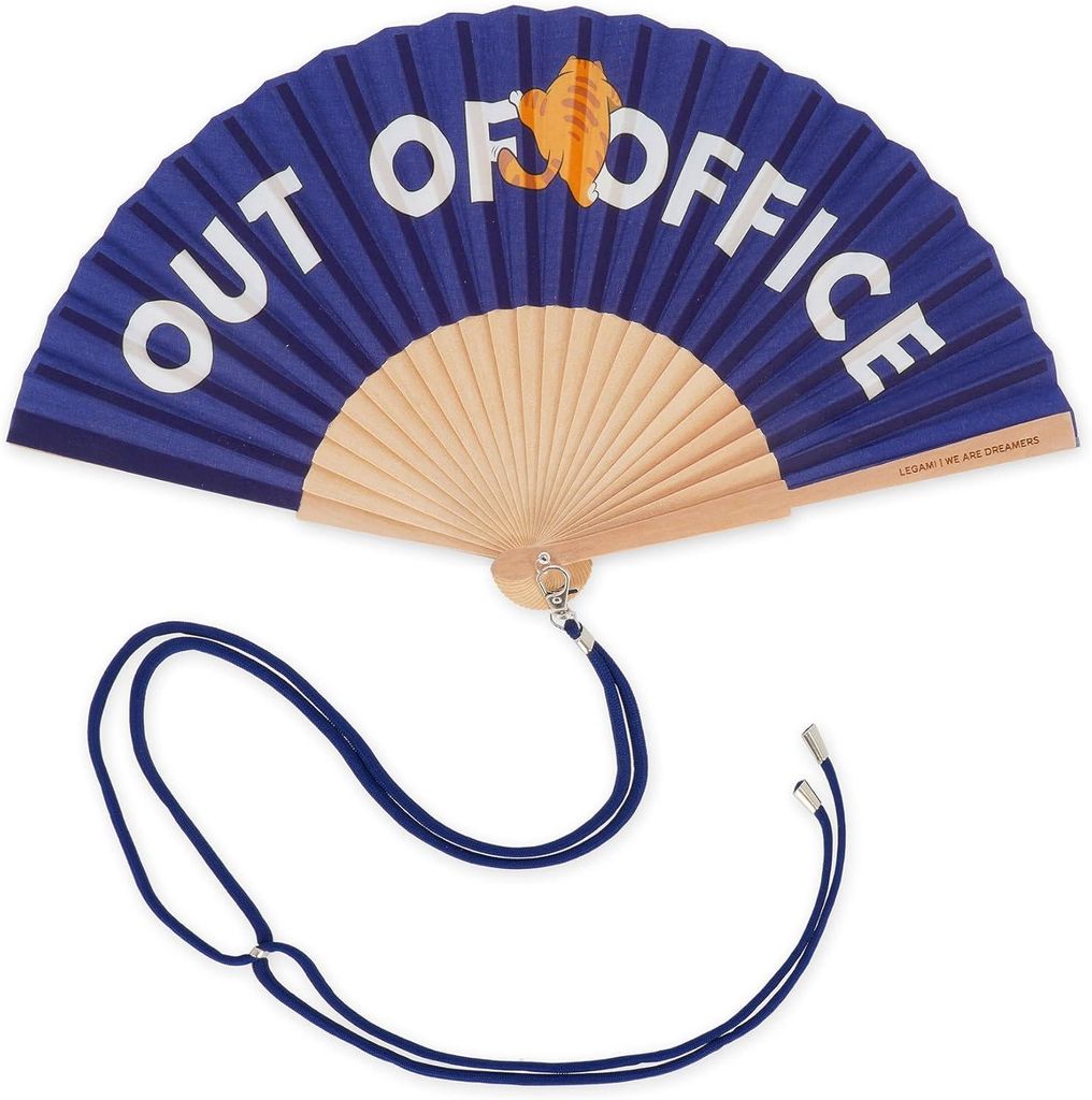 LEGAMI Faltfächer Out of Office Blau – Handfächer Produktbild 