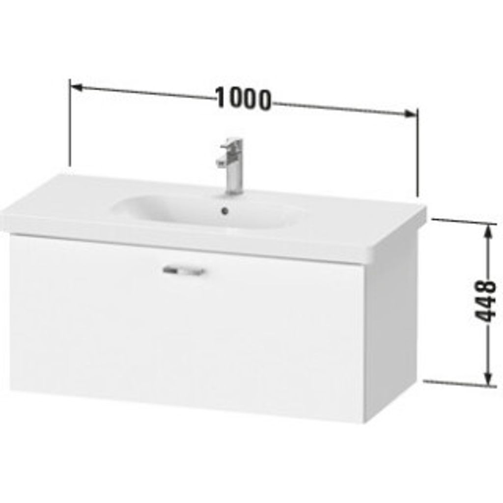 Duravit XBase Waschtischunterbau wandhängend B:100 cm mit 1 Auszug, XB607205353
