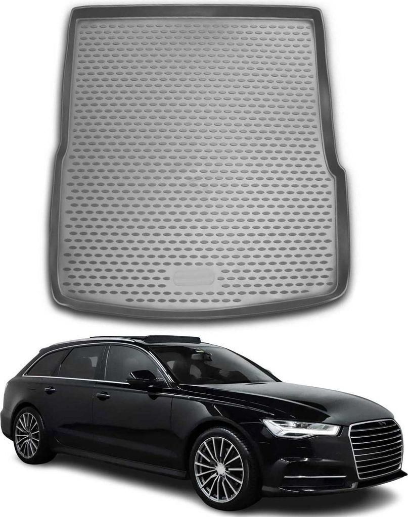 Kofferraummatte Kofferraumwanne für Audi A6 C7 Avant Allroad 2011-2018 Grau