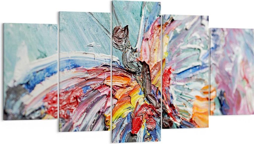 Bild auf Leinwand - Leinwandbild - Vogel Natur Farbe - 160x85cm - Wand Bild - Wanddeko - Wandbilder - Leinwanddruck - Bilder - Kunstdruck - Wanddek...