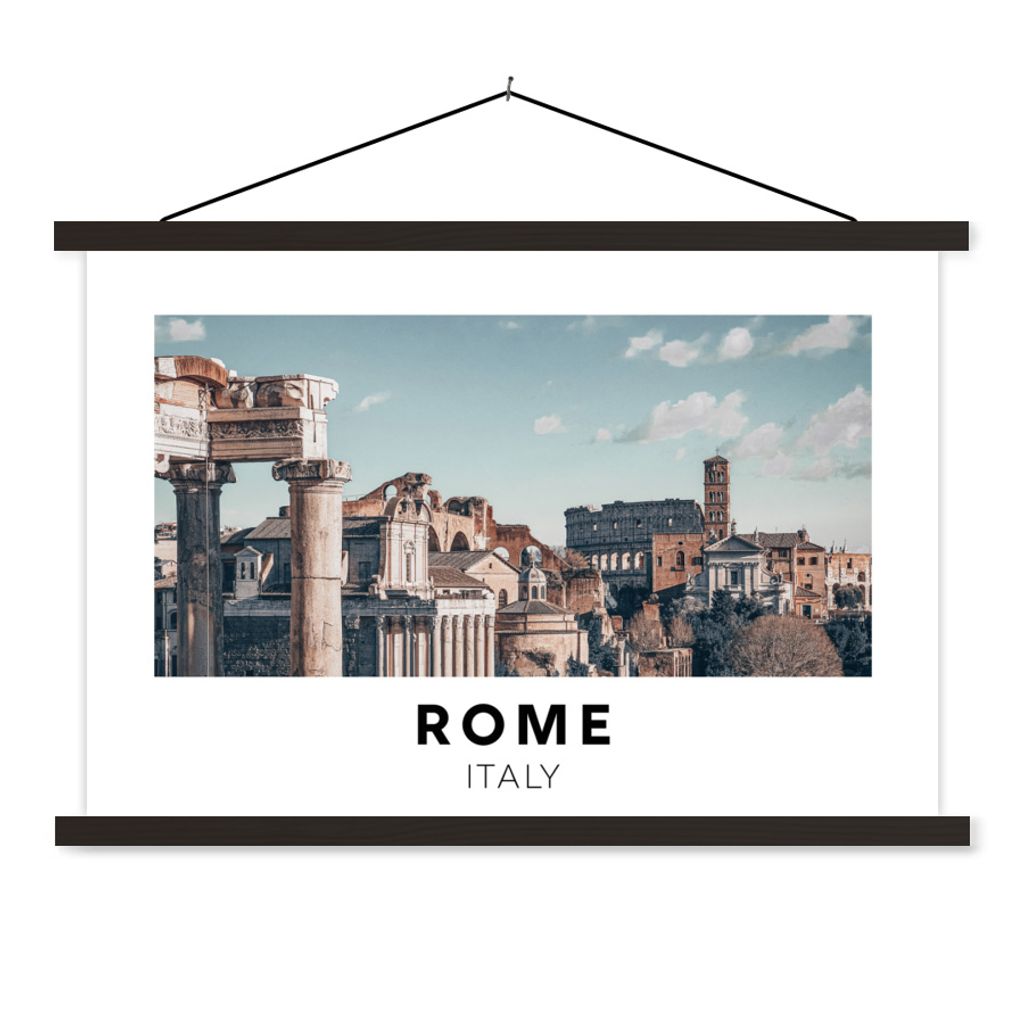 MuchoWow Textilposter Rom - Italien - Museum 60x40 cm mit schwarzem Rahmen - Hölzernes
