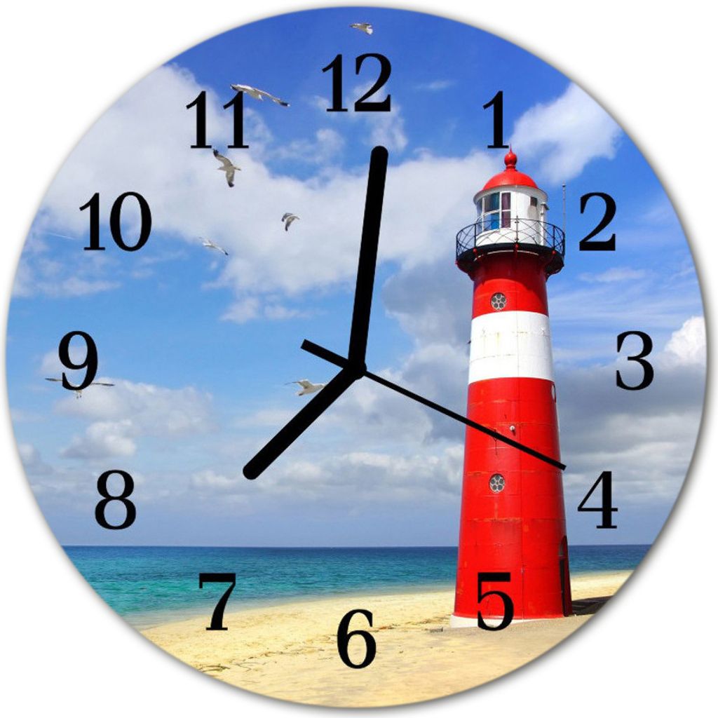 Orologio da parete in vetro per cucina, vetro vero, 30 cm, Immagine del prodotto 
