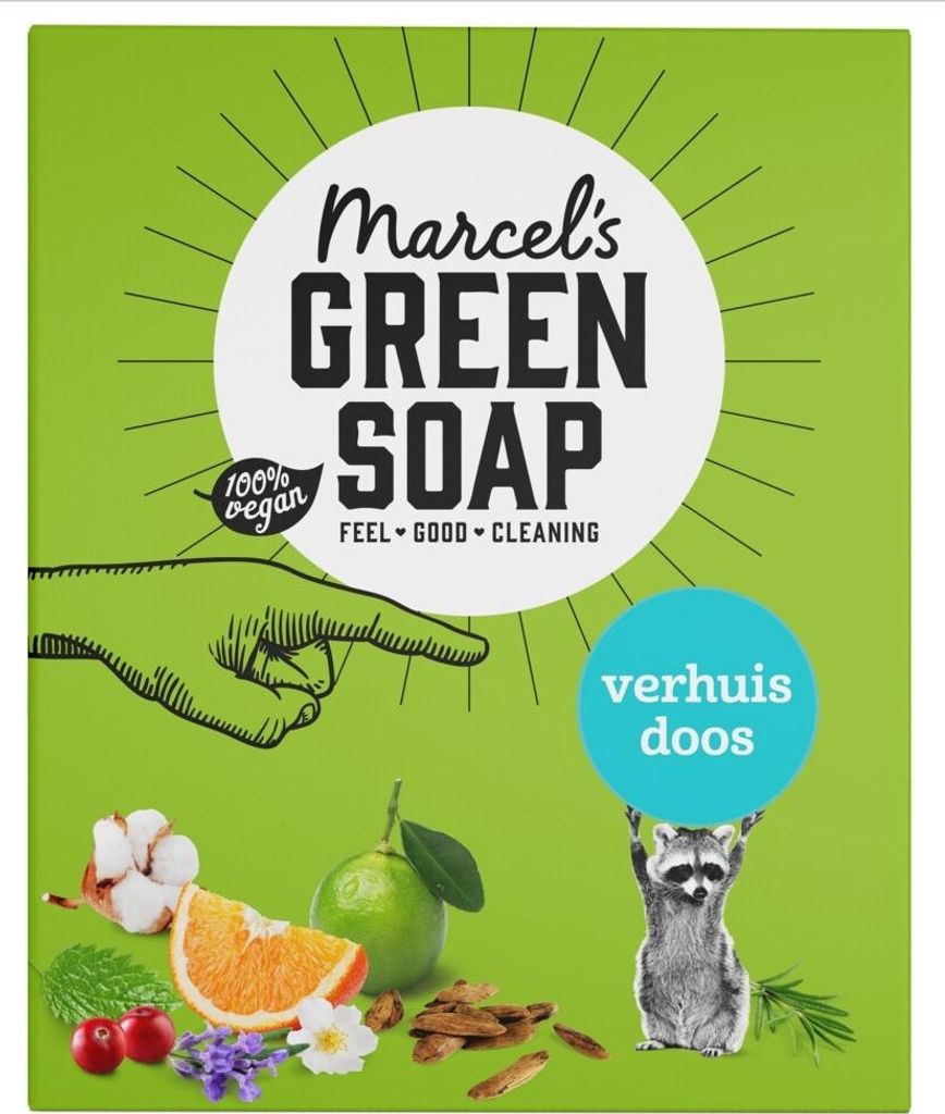 Marcel‘s Green Soap – Umzugskarton – Nachhaltige Reinigung – Natürliche Pflege – 8 Seifen - 1 Stück